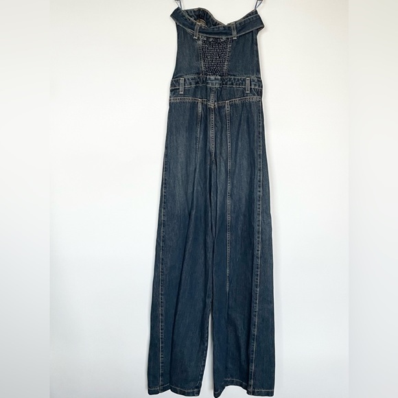 ZARA STRAPLESS TRF DENIM JUMPSUIT NAVY BLUE | 0541/239 266/015 - Picture 7 of 7